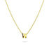 Initials Brick Alphabet Letter Necklace Gold Layered Steel Jewellery